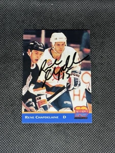Rene Chapdelaine 1993 Hat Tricks Peoria Rivermen Signed Auto Card ~ COA - Picture 1 of 3