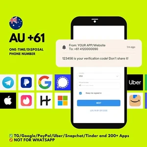 Australie Numéros de téléphone uniques pour codes de vérification SMS, OTP, pas besoin de SIM - Photo 1 sur 3