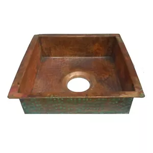 Green Patina Exterior Pure Copper kitchen sink Innovation Project - Picture 1 of 5