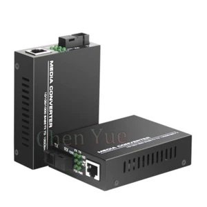 1 Pair 10/100/1000Mbps1 SC 1 RJ45 Port Ethernet to Fiber Optic Media Converter - Picture 1 of 5