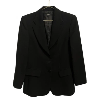 Philippe Adec Paris Black Wool Blend 3 Button Blazer Size 2 - Image 1 of 4