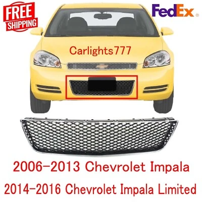 For 2006-2013 Chevrolet Impala 14-16 Impala Limited Bumper Grille Front Chrome Foto 1 de 4