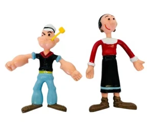 Vintage 1989 Collectables Popeye & Olive Oyl By Jesco Bendables - Picture 1 of 13