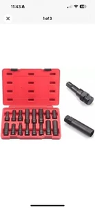 16 Piece SAE Metric Universal Locking Lug Nut Master Key Set Wheel Lock Removal - Picture 1 of 1