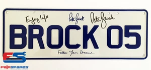 Peter Brock Genuine Signed Novelty Number Plates "BROCK 05" Perfect for HDT Fan - Picture 1 of 2