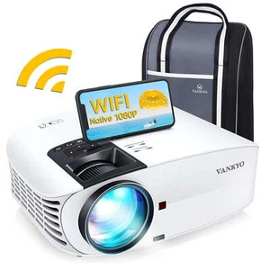 VANKYO 4K Projector Dolby 55000 Lumens 1080P 2.4G/5G WiFi Portable Home Theater - Picture 1 of 14