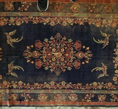 Lana anudada a mano tribal caucásica vintage 4 cuadrantes PHOENIX BIRD 6'5" X 4'3" Foto 1 de 4