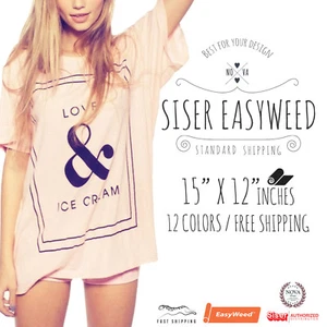 SISER EasyWeed Tshirt Heat Transfer Vinyl HTV, 12" x 15" 12-Color Starter BUNDLE - Picture 1 of 2