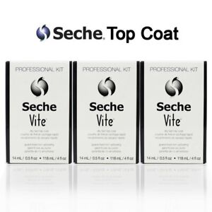 Seche Vite Dry Fast Top Coat Professional Refill Kit 4oz (pack of 3)