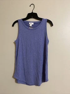 New LOFT Lounge Metallic blue cut-out back Athletic tank Top Size XS - Picture 1 of 5