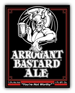 Pegatina para parachoques de coche bebida cerveza americana Arrogant Bastard Ale - 3"", 5"" o 6"" - Imagen 1 de 1