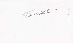 Tom Wells Signed Autographed Index Card JFK's Children Secret Service Agent - Picture 1 of 1