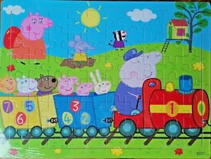 40 piezas rompecabezas de madera Peppa Pig - Viajar con amigos los mejores regalos para niños - Imagen 1 de 1