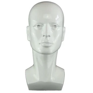Male Wigs Display Mannequin Head Stand Model White - Picture 1 of 4