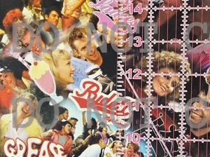 Custom 100% Cotton Woven Grease Movie Scenes By the 1/4 Yard 9X56 - Picture 1 of 2