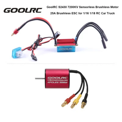 GoolRC S2430 7200KV Sensorless Brushless Motor+25A Brushless  Combo Set A0J7 - Image 1 of 4