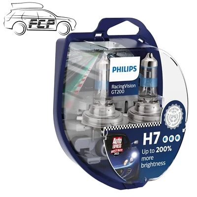 Philips Racing Vision GT200 +200% H7 Headlight Bulbs (Twin) 12972RGT200 - Image 1 of 3