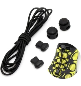 Cordones elásticos para zapatos sin ataduras Entrenador de adultos Encaje perezoso Fácil Sin ataduras Cordones para zapatos 4 pares - Imagen 1 de 4