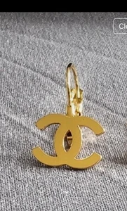 Vintage Small Plain Dangle Chanel Earrings - Picture 1 of 3