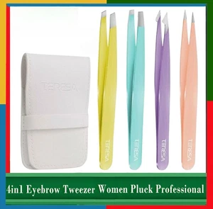 Eyebrow Tweezer Women pluck Professional, 4 in 1 Precision Terresa-Beauty - Picture 1 of 6
