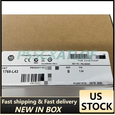 NEW Sealed 1768-L43 Allen Bradley CompactLogix L43 Controller Ser C FW 1.05 US - Image 1 of 2