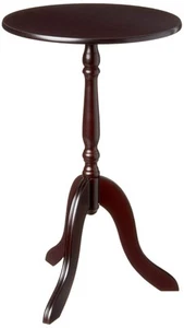 Frenchi Home Furnishing 24.80'' Tall Pedestal End Table Mahogany - Picture 1 of 2