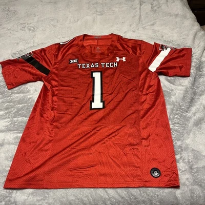 Texas Tech Red Raiders Under Armour Football Jersey Men’s Size L - XII NCAA LG - Image 1 of 4