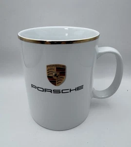 Tazza da caffè PORSCHE bianca con bordo oro Germania - Foto 1 di 7