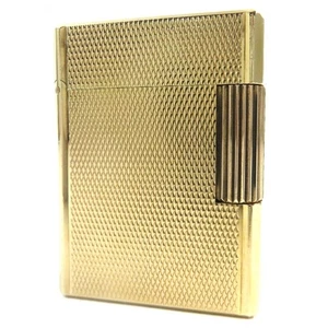 Accendino a rullo Dupont Line 1 corto quadrato oro Francia accensione OK - Foto 1 di 9