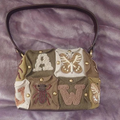 Bolso sin asas Jamin Puech Insecto Patchwork Lana Frano Bordado con cuentas Casi sin usar Foto 1 de 4