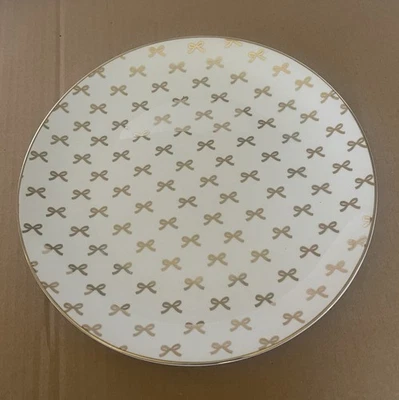 "Juego de 3 platos de cena Strawberry Street Gold Bow de 10,5"" nuevos" Foto 1 de 4