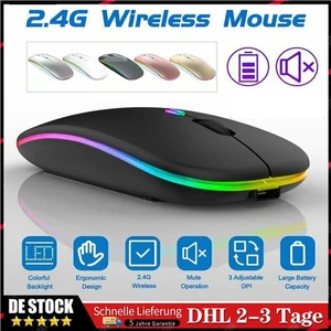 Maus USB Optische Funk Kabellos Maus 1600dpi für PC Notebook Laptop Computer DE - Afbeelding 1 van 17