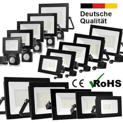 WZTO Proiettore LED 10-1000WATT 230V con rilevatore di movimento/spina faretto esterno proiettore