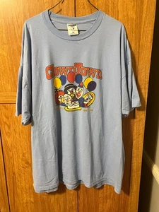 Vintage Clown Town Grafikdruck Newark, Ohio 1989*1998 blaues T-Shirt Herren 3XL - Bild 1 von 4