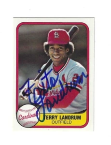 Signierte handsignierte 1981 Fleer TITO LANDRUM St. Louis Cardinals Karte #539 - mit Qualitätssicherung - Bild 1 von 1
