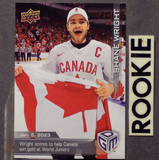 SHANE WRIGHT 2022/23 Upper Deck Game Dated Moments #5 (a Seattle Kraken ROOKIE