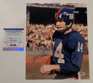 YA TITTLE Signed 8x10 Photo-HALL OF FAME-NEW YORK GIANTS-PSA - Picture 1 of 5