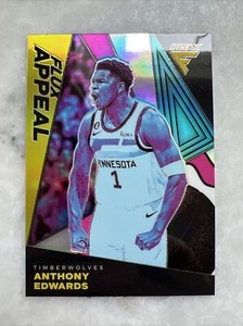 2022-23 Panini Flux NBA Anthony Edwards Flux Appeal Insert SILVER PRIZM #19
