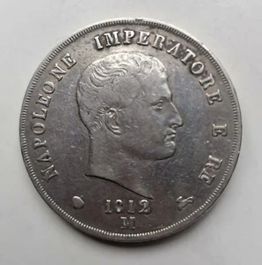 ITALIA ITALY Napoleon 5 Lire liras 1812 M - Imagen 1 de 2
