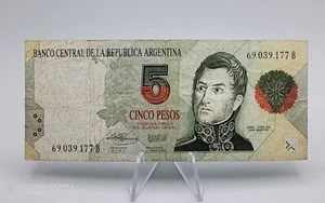 Billete ARGENTINA 5 Pesos ND 1992-1997 P-341b Circulado - Imagen 1 de 2