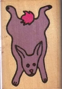 Hase das alles, was sie gestempelt Holz montiert Gummistempel 1 x 2" kostenloser Versand - Bild 1 von 2