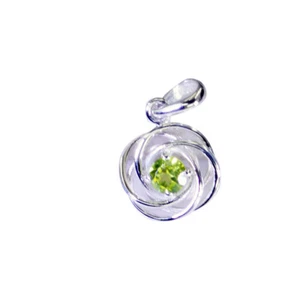 fine-looking Peridot 925 Sterling Silver Green Pendant genuine india US gift - Picture 1 of 2