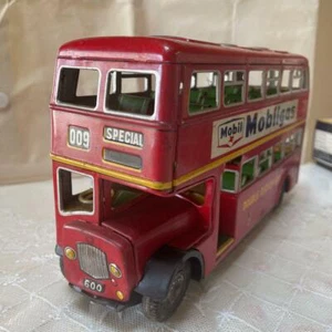 Autobús de dos pisos japonés vintage de juguete de hojalata muy bueno - Imagen 1 de 8