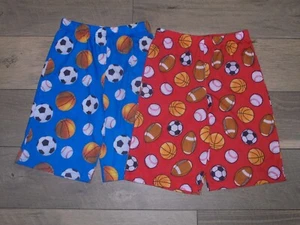 Up-Late 2 pairs of sleep shorts pj's sleepwear LOT with basketballs boys S 4-5 - Picture 1 of 3