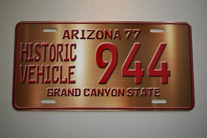 "FEHLERHAFT" Arizona 77 historisches Fahrzeug Grand Canyon Replik Requisite Nummernschild - Bild 1 von 1