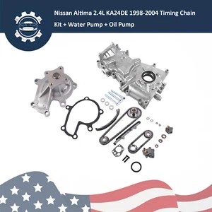 Timing Chain Kit Water Oil Pump for Nissan Altima 2.4L L4 Gas KA24DE 1998-2001 - Picture 1 of 7