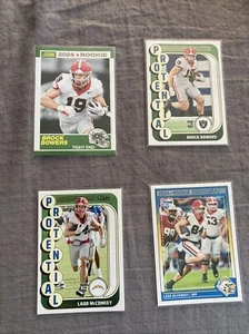 Lote de 4 cartas Panini Score 2024 Brock Bowers Ladd McConkey RC + insertos - Imagen 1 de 2