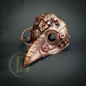STEAMPUNK PLAGUE DOCTOR MASQUERADE MASK BIRD DOCTOR MASQUERADE BALL MASK COPPER - Picture 1 of 6