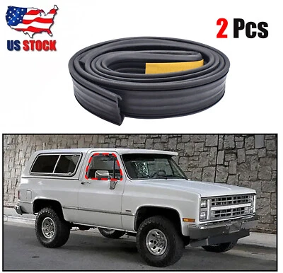 2pcs Pickup Front Door Glass Run Channel Weatherstrip Seals For Chevy GMC Truck - Image 1 of 4