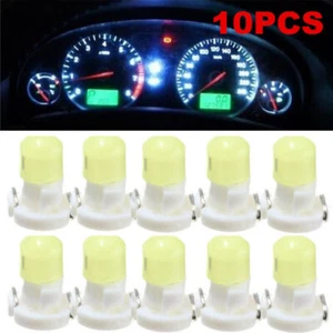 10x Blanco T3 Neo Cuña LED Bombilla Cluster Instrumento Tablero Climático Base Lámpara Luz - Imagen 1 de 10